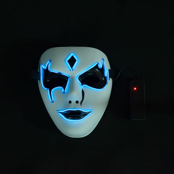 Halloween Mask Light Up Skrämmande LED-mask för Cosplay-kostymer