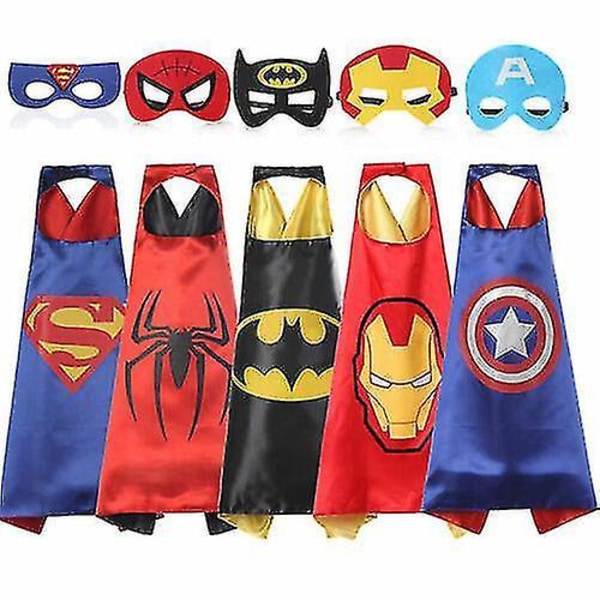 Kids Boys Marvel Superhero Superman Dc Cloak Cape med ögonmask kostym