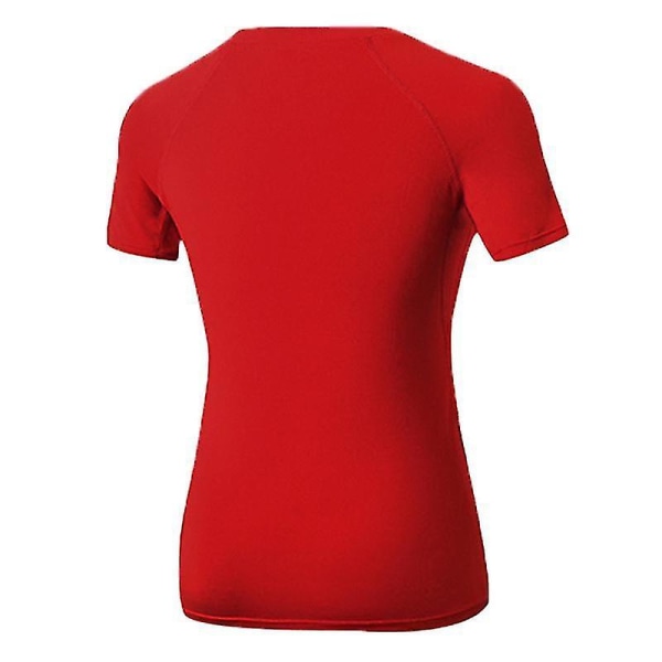 Dam Toppar Sport T-shirt Fitness Löpning Casual Toppar Activewear Red