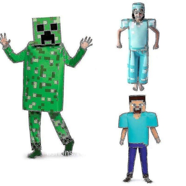 Barn Minecraft Game Kostym Halloween Fancy Outfit Gifts S only mask