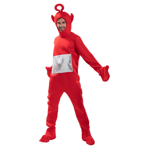 Vuxen Teletubbies kostym Cosplay Carnivail Party Outfits Red ONE SIZE(168-175CM) Yellow