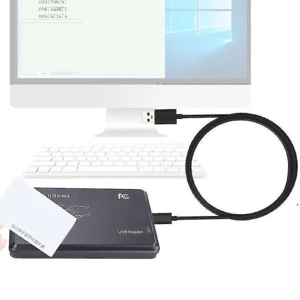 5W USB gränssnitt induktiv kortläsare för IC / ID-kort (svart)