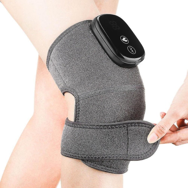 Massage Uppvärmning Knästöd för smärtlindring i knä, elektrisk uppvärmning Knäskydd Vibration Knä Massager T