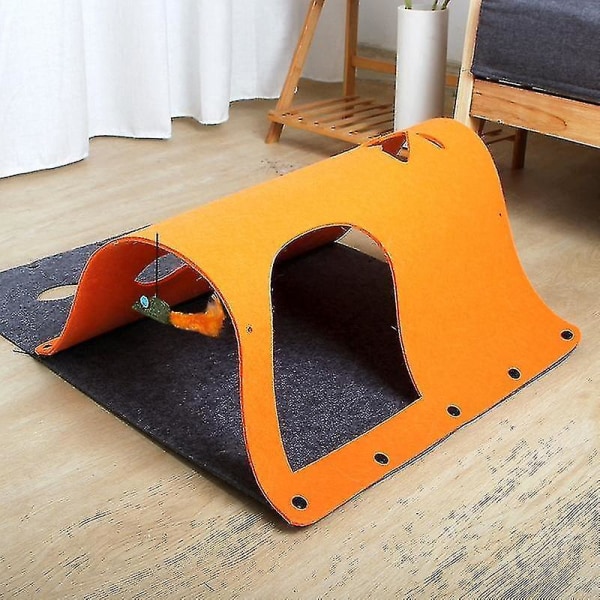 Gör-det-själv-kombinerad katttunnel för kattsand, specifikation: 44x60 cm (orange)