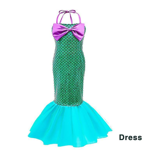 Little Mermaid Ariel Princess Dress Up Cosplay kostymer för barn Baby Girl Mermaid Dress Up Set
