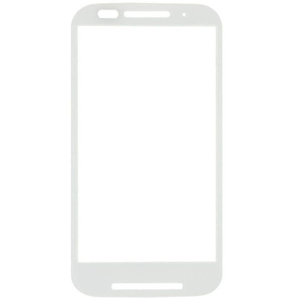 Framskärm yttre glasobjektiv för Motorola Moto E / XT1021 (vit)