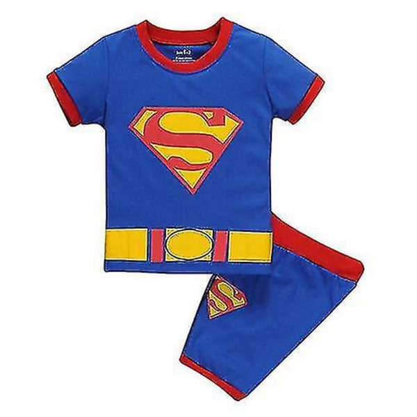 2st Pojkar Flickor Barn Batman Pyjamas Kortärmad T-shirt Shorts Pjs Ålder 2-7 år SUPERMAN