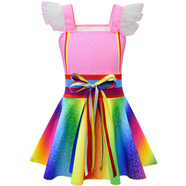 Party Girls Anime Cosplay Pretty Nancy Rainbow Klänning Princess Rainbow Dress 120cm 130cm