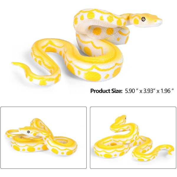 2 st Realistiska falska ormar leksak gummi orm figur för Halloween busrekvisita Fake orm skrämma fåglar