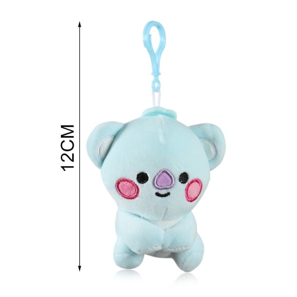 12CM BTS Plysch Doll Toy BT21 Nyckelring Väska hänge