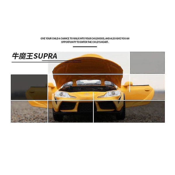 1:32 Toyota SUPRA legering bilmodell (gul)