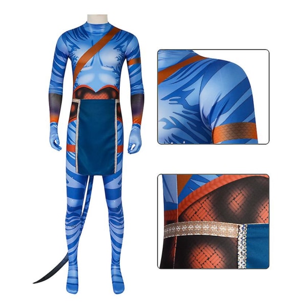 Avatar 2 Way of the Water Cosplay Costume Jumpsuit Combat Model General Women 140cm The Fighting Man XL