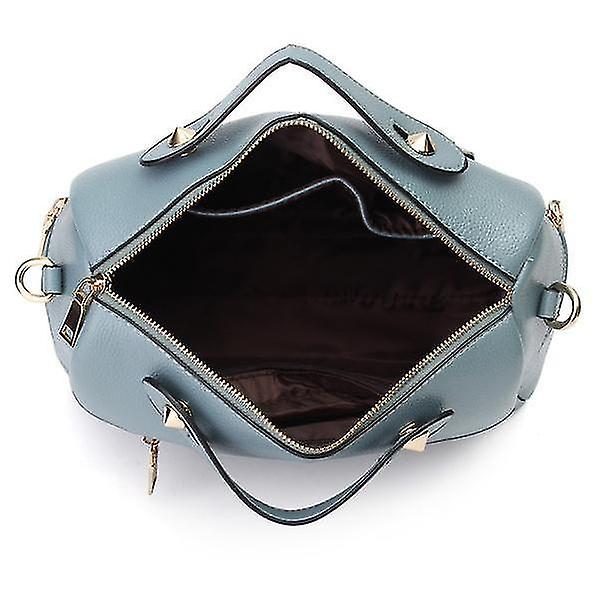 Kvinnor PU-läderväska Handväska Kudde Axelrem Crossbody Satchel Bag (blå)