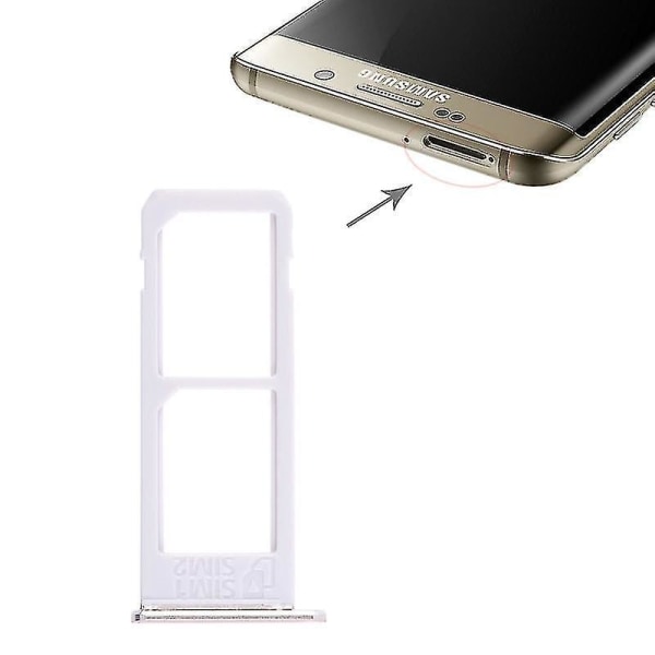 2 SIM-kortsfack för Galaxy S6 Edge plus / S6 Edge+(Guld)