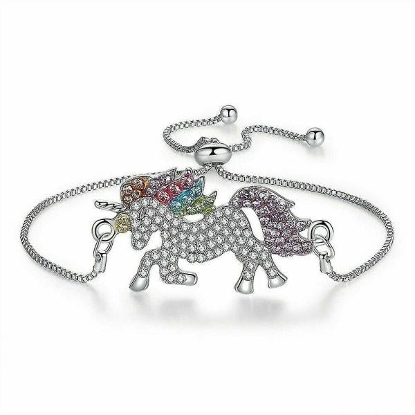 Unicorn Necklace - 4 Pack Rainbow Unicorn Necklace Armband Set
