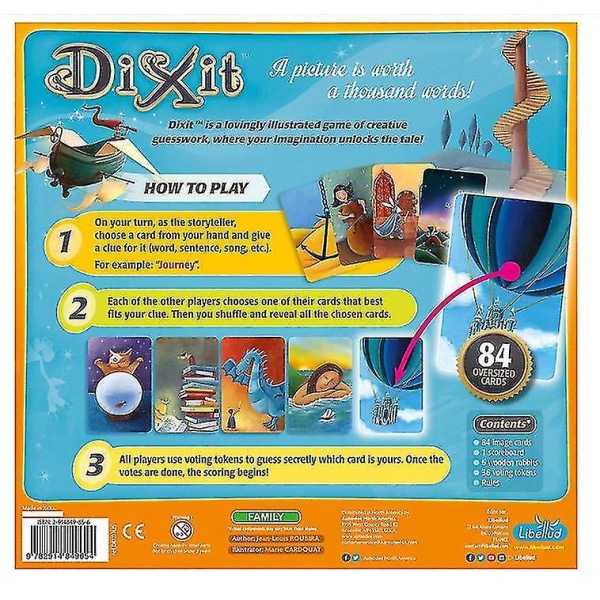 Dixit 1.5 kortbrädspel för familjefestspel engelsk version