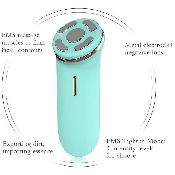 Sonic Vibrating Ansiktsrengöringsborste,ems Micro Current Face Massager Beauty Device,ipx7 Vattentät