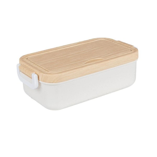 Wood Grain Lunchbox Mat Mikrovågsugn Rostfritt stål Japan Bento Box Nordic Style Risskål För Barn