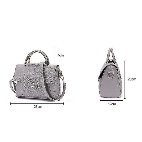 Lyxig läderväska för kvinnor Handväskor för damer Märke Messengerväskor för  kvinnor Tygväska (Ljusgrå) ce47 | Fyndiq