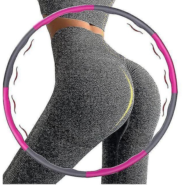 Avtagbar träningsring, bärbar mjuk justerbar träningsviktring (rosa grå)