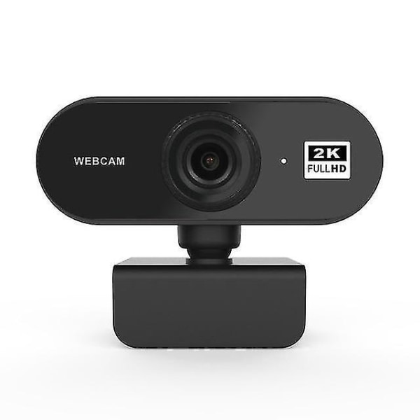 2K Webcam HD Dator PC Webbkamera med mikrofon roterbara kameror Webbkameror (2K)