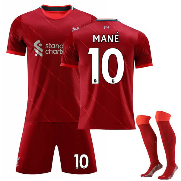 Mane#10 Jersey Hemma Män Liverpool Fc Fotboll T-shirt Jersey Set 18(100-110CM)