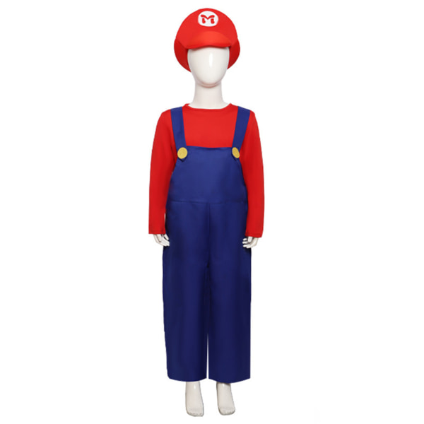 Super Mario Bros cosplay kostymer för barn Dansfest med tema sid Blue 130 140