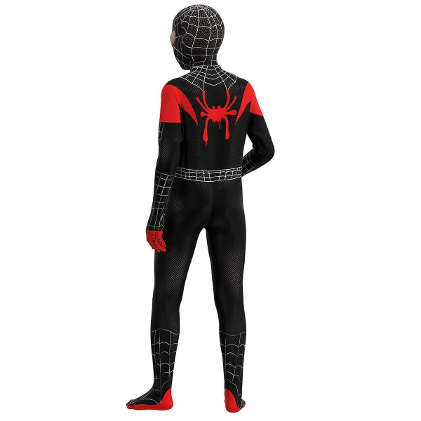 Miles Spider-man Cosplay Kostym Fest Jumpsuit Monterade Barnkläder  Spiderman Ansiktsmålning 150cm 160cm 4ca6 | 160cm | Fyndiq