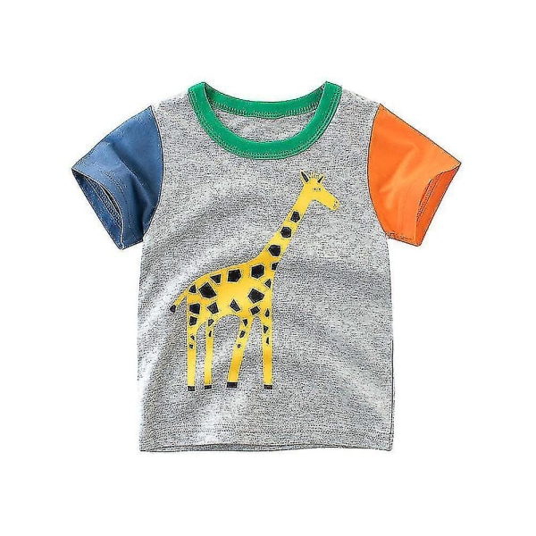 1-10 år Kids Lion Printed T-shirt Tops Grey