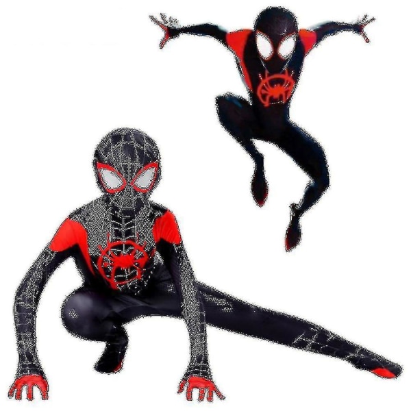 2022 Kids Miles Morales kostym Jumpsuit Halloween kostym