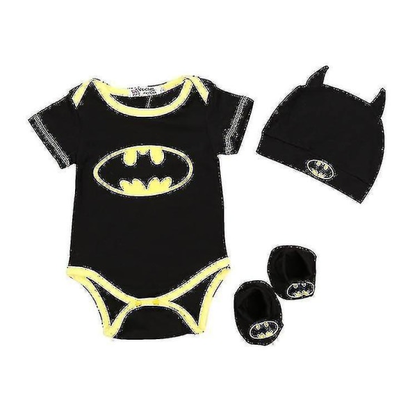 Jumpsuit Nyfödd Kläder Batman + Skor Hatt Kostym