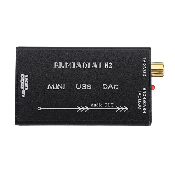 PJ.MIAOLAI H2 PCM2704 Extern datorljudkort Mini USB DAC-avkodare Optisk fiberkoaxialsignal