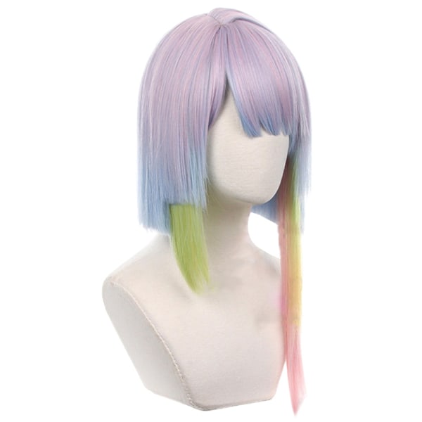 Anime Cyberpunk Edgerunners Lucy Cosplay Peruk Flerfärgat hår Pa Purple One Size