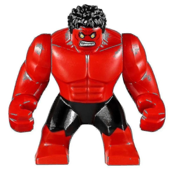 7,5 cm Red Hulk Superhjälte Big Block Minifigur Rollspelsleksaker för barn-1