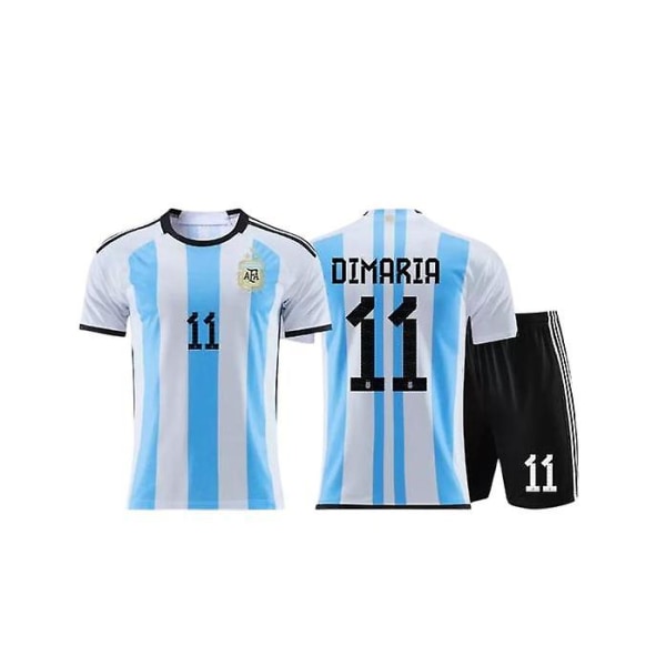 22-23 Argentina Three Stars Di Maria No.11 Fotbollströja T-shirt S 120