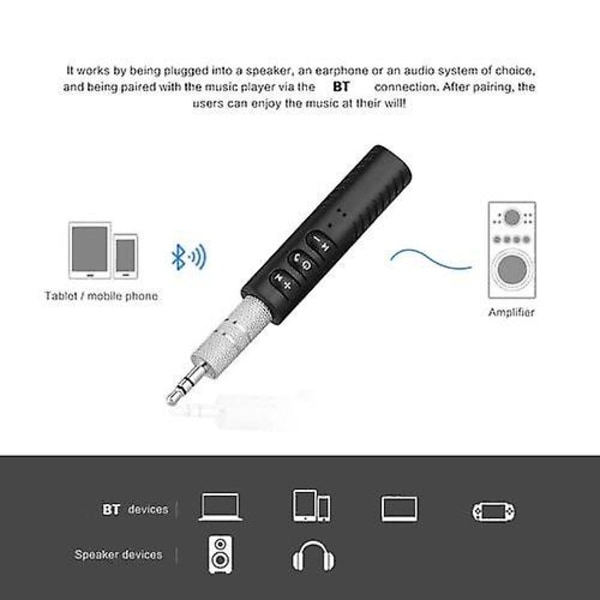 Trådlös BT Receiver Standard 3,5 mm Jack Stereo BT Audio Music Receiver Adapter