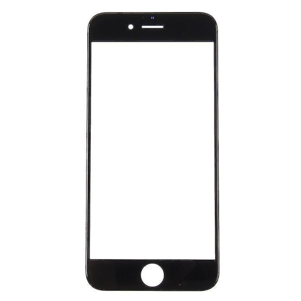 Frontskärm yttre glasobjektiv för iPhone 7 (svart)