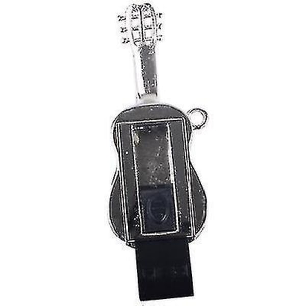 Guitar Necklace Style USB 2.0 Flash Disk, 4GB (silver)