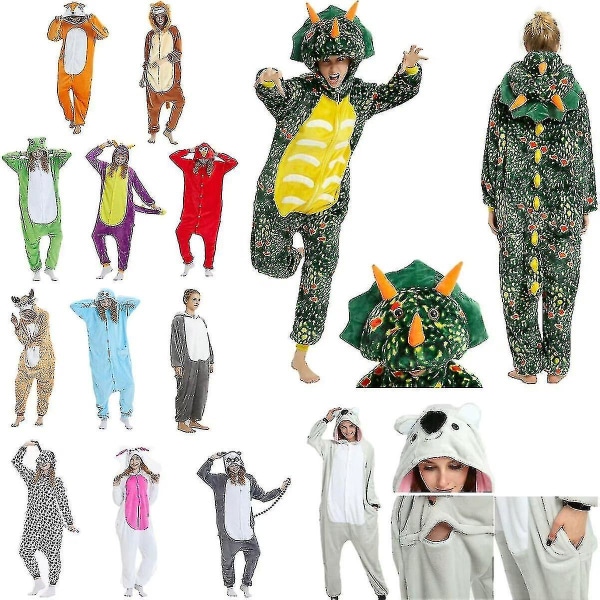 Unisex Vuxen Kigurumi djurkaraktärskostym Onesie Pyjamas Onepiece Frog Green