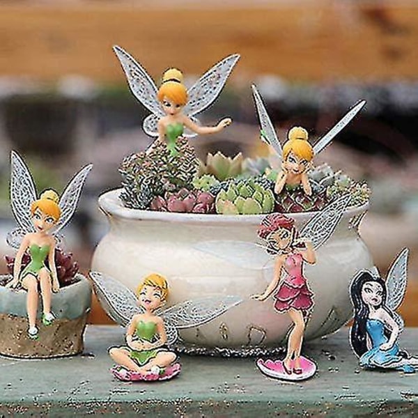 Miniatyr Fairies Figurines Accessoarer, Planter Pot Hängare Dekorationer Fairies Blomkruka Harts Fai