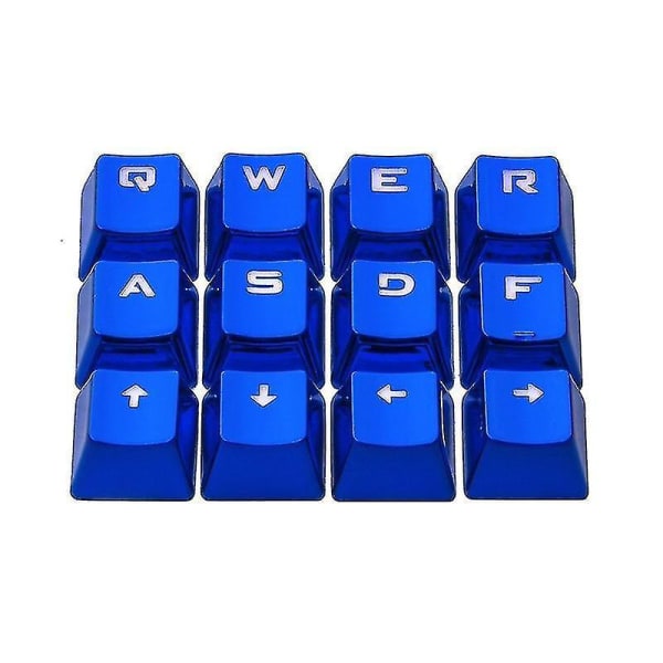 AK33 12 nycklar Datorns mekaniska tangentbord Genomskinlig Keycap (blå)