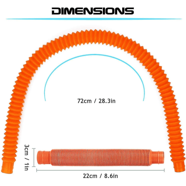 Pop Sensory Stretch Tubes. 6 st färgglada fidget toys med rolig pop