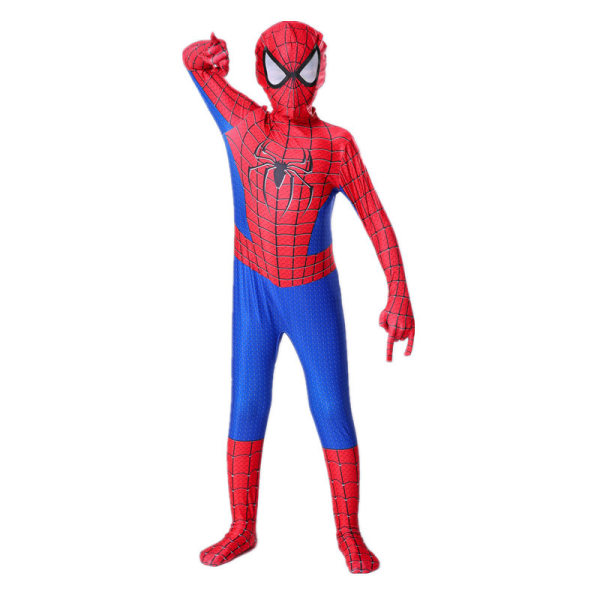 Barn Pojkar Halloween Spider-Man Cosplay Party Kostym Jumpsuits J 120cm D 100cm