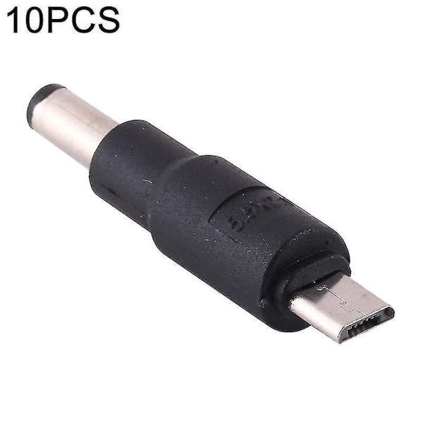 10 st 5,5 x 2,1 mm till Micro USB DC- power
