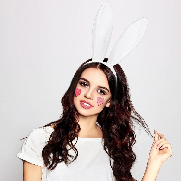 10 st Plysch Bunny Ears Pannband Cosplay Cosplay (svart) svart vit