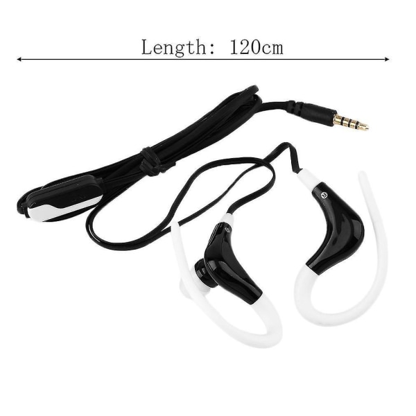 Svart In-ear Sports Running Active Earphone Earbuds Hook Headset Headset
