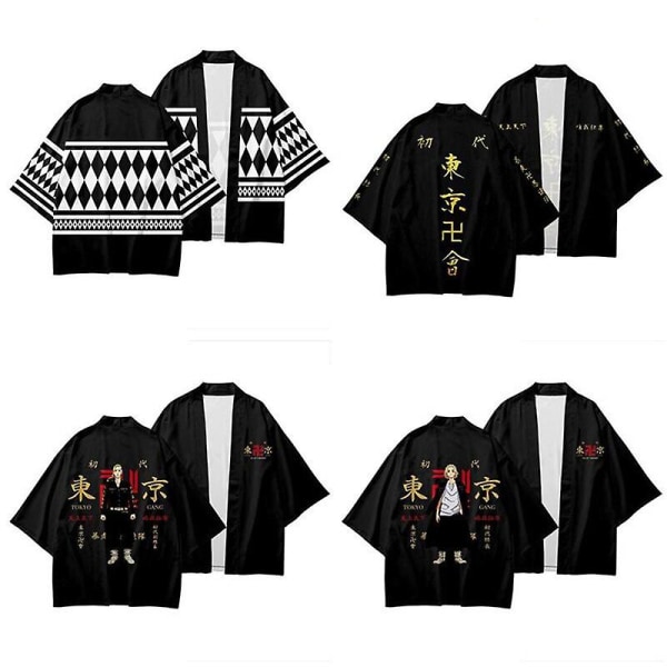 Tokyo Avengers Cosplay Anime Top,Kimono Tee Herr Kortärmad B2 S B1 S