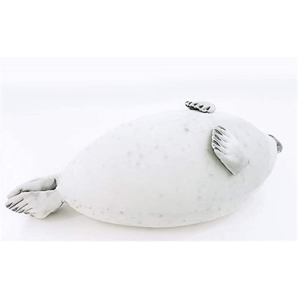 Simulation Seal Kudde Doll, söt kudde, plysch leksak White 60cm
