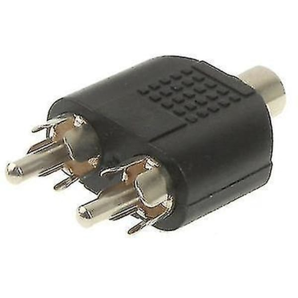 RCA hona till 2 RCA hane-adapter