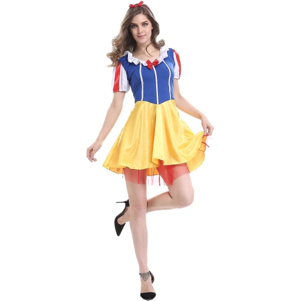 Dam Sexig Halloween Snövit Uniform Cosplay L L